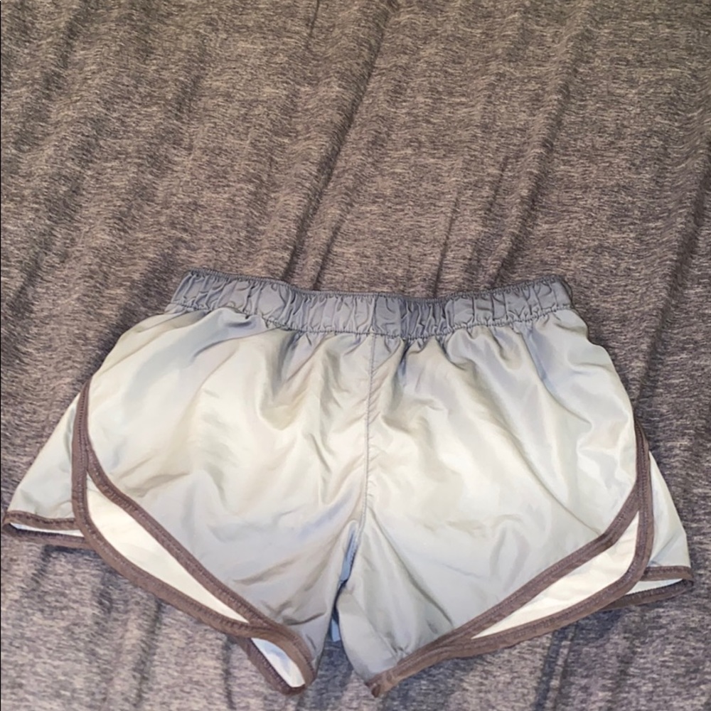 White/ grey ombré running shorts